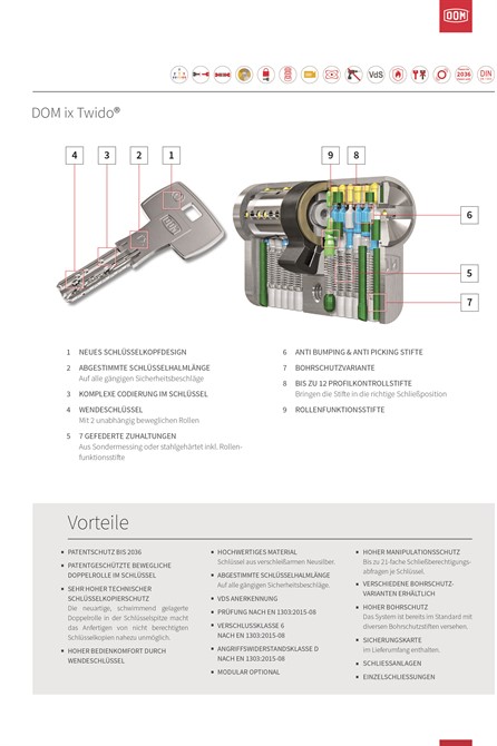 Bild zu Produktseite Sicherheitszylinder, Türzylinder & Zylinderschlösser – Einbruchschutz in Wien