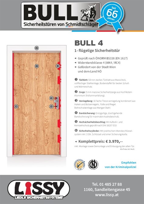 Bild zu Produktseite Sicherheitstüren kaufen – Mehr Schutz für Ihr Zuhause in Wien lt. Ö-Norm B5338